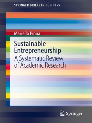 cover image of Sustainable Entrepreneurship
